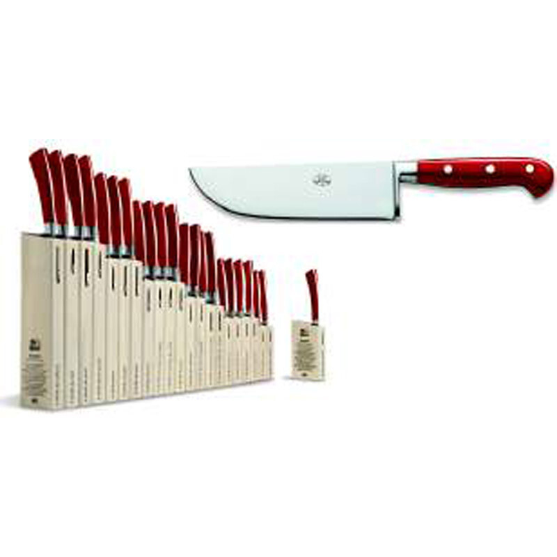 Berti Insieme Pesto Knife Red Lucite Handle 92399