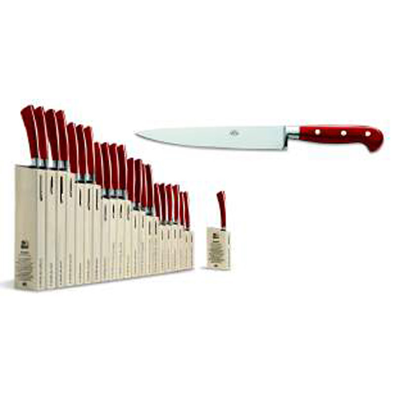 Berti Insieme Slicing Knife 8 Red Lucite Handle 92400