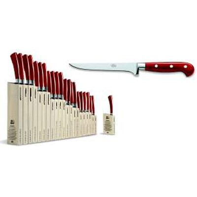 Berti Insieme Boning Knife Red Lucite Handle 92398