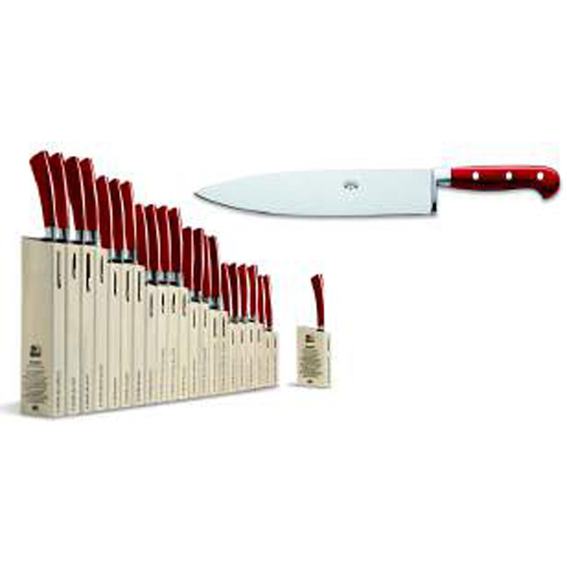 Berti Insieme Chefs Knife 10 Inch Red Lucite Handle 92395