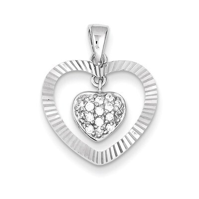 Heart Pendant Sterling Silver Diamond QP1359, MPN: QP1359, 883957958811