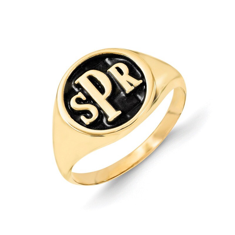 Monogram Signet Ring Gold-plated Sterling Silver XNR47GP
