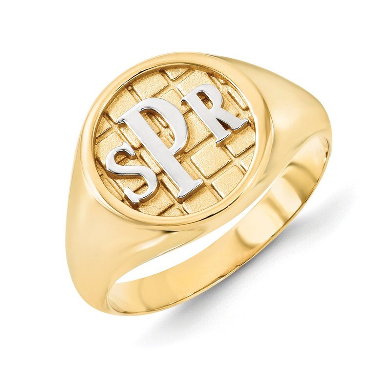 Monogram Signet Ring Gold-plated Sterling Silver XNR45GP