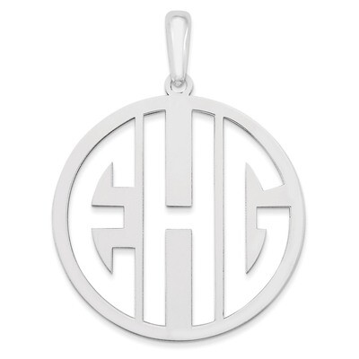 Monogram Pendant Sterling Silver Laser High Polished XNA529SS, MPN: XNA529SS, 191101392610
