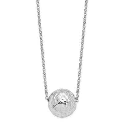 Leslie&#39;s Hammered with 2 Inch Ext. Necklace Sterling Silver HB-QLF1106-16, MPN: QLF1106-16, 1911017…
