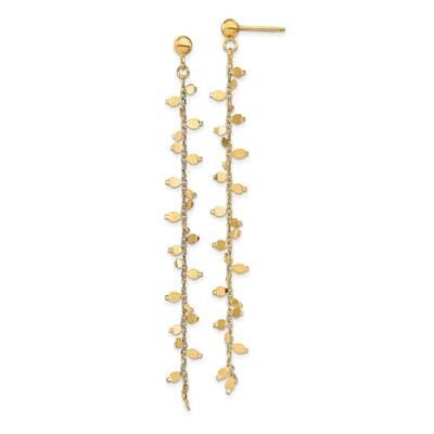 Leslie&#39;s Polished Post Dangle Earrings Sterling Silver Gold-plated HB-QLE1276, MPN: QLE1276, 191101…
