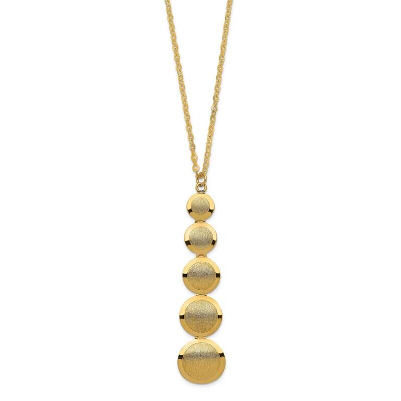 Brushed Necklace 14k Gold Polished HB-LF1399-18