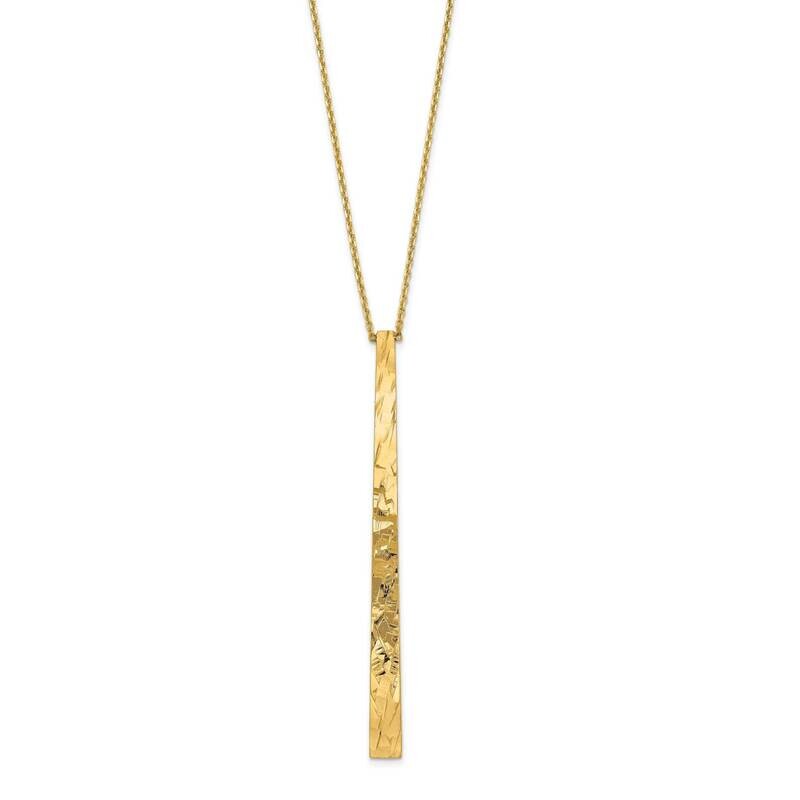 Diamond-Cut Necklace 14k Gold Polished HB-LF1351-18