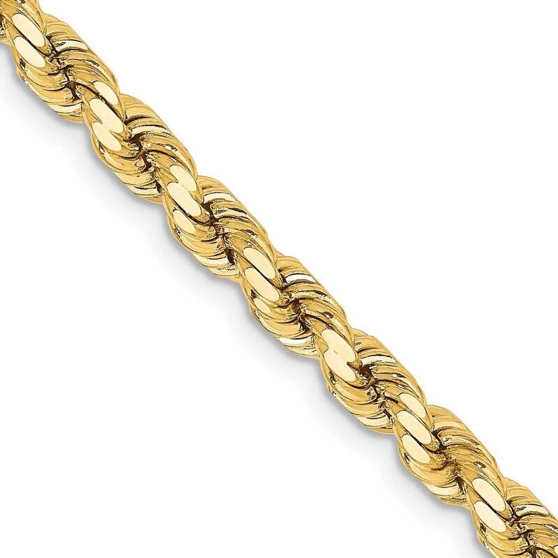 4.25mm Diamond-Cut Rope Chain 24 Inch 14k Gold HB-7250-24