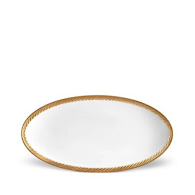 L&#39;Objet Corde Gold Oval Platter Small CR265, MPN: CR265, 816279018765