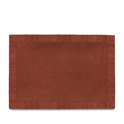 L&#39;Objet Linen Sateen Placemats Set of 4 Brick LN5010, MPN: LN5010,