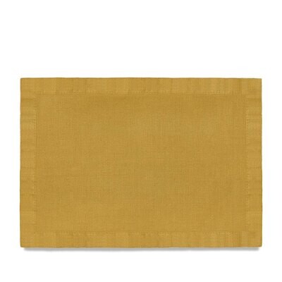 L&#39;Objet Linen Sateen Placemats Set of 4 Mustard LN4910, MPN: LN4910,