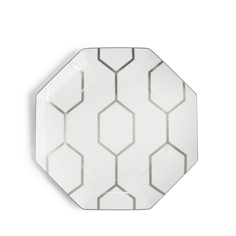 Wedgwood Gio Platinum Accent Plate Octagonal 9.1 Inch 1063174