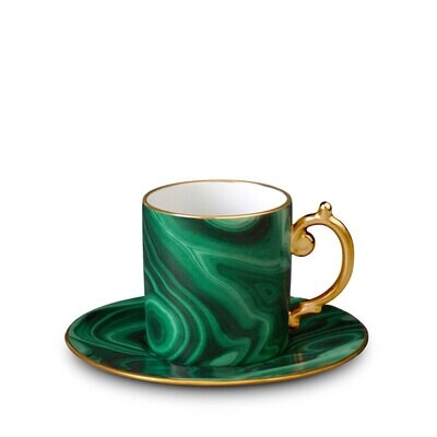 L&#39;Objet Malachite Espresso Cup and Saucer, MPN: ML755,
