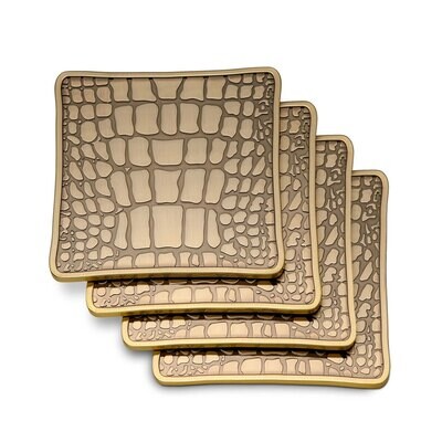 L&#39;Objet Crocodile Set of Four Coasters, MPN: CR12, 816279013258