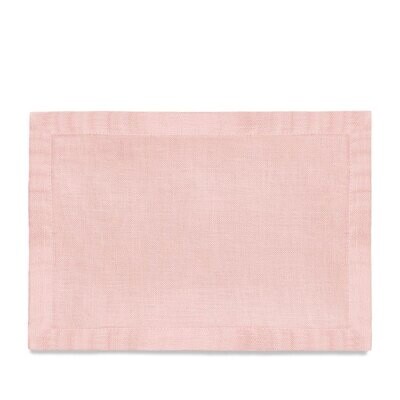 L&#39;Objet Linen Sateen Placemats Set of 4 Pink LN4410, MPN: LN4410,