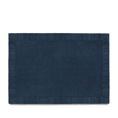 L&#39;Objet Linen Sateen Placemats Set of 4 Blue LN4610, MPN: LN4610,
