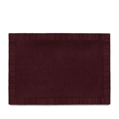L&#39;Objet Linen Sateen Placemats Set of 4 Wine LN4510, MPN: LN4510,