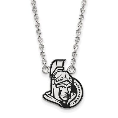 Ottawa Senators Large Enamel Pendant with Chain Necklace Sterling Silver SS019SEN-18, MPN: SS019SEN…
