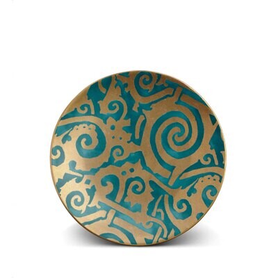 L&#39;Objet Fortuny Maori Teal Dessert Plate Set of Four, MPN: LPF14, 816279010783