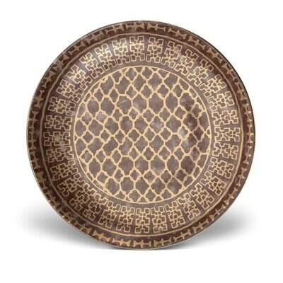 L&#39;Objet Fortuny Round Platter Ashanti Grey, MPN: LPF73, 816279012152