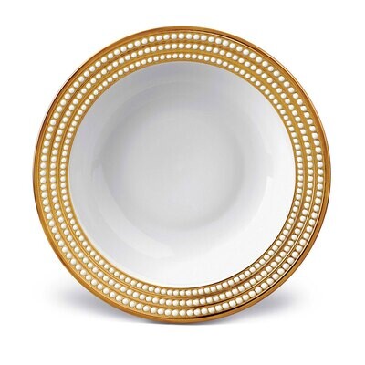 L&#39;Objet Perlee Rimmed Serving Bowl Gold, MPN: PR296,