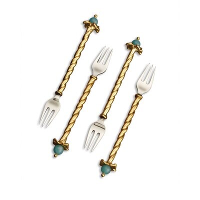 L&#39;Objet Fortuny Venise Cocktail Forks Set of Four, MPN: CU38, 816279010714