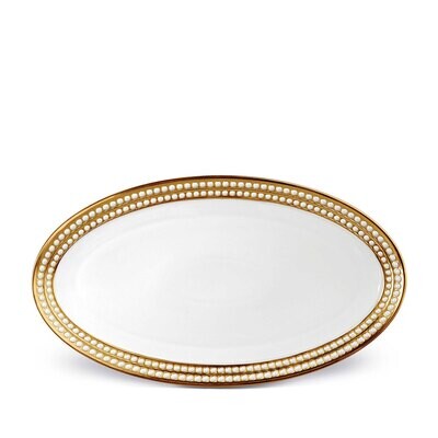 L&#39;Objet Perlee Large Oval Platter Gold, MPN: PR266,