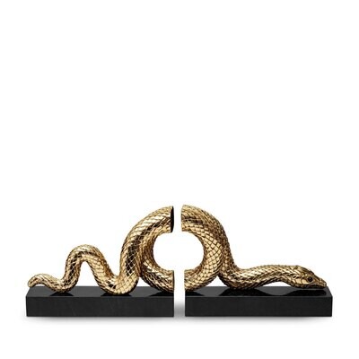 L&#39;Objet Snake Gold Bookend Set, MPN: DAC853,