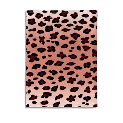 L&#39;Objet Linen Sateen Leopard Runner Pink LN5730, MPN: LN5730,