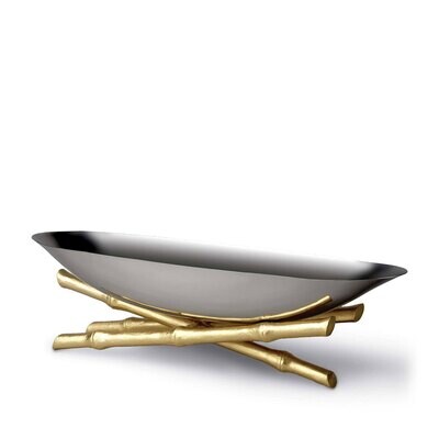 L&#39;Objet Bambou Serving Boat Large 24k Gold-Plated Stainless Steel, MPN: EC27, 878365006971