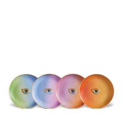 L&#39;Objet Lito-Eye Canape Plates Assorted Set of Four LxL15, MPN: LxL15,