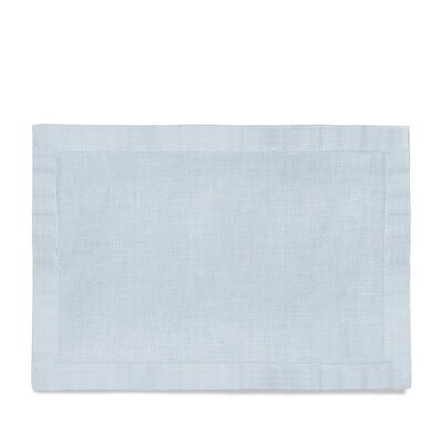 L&#39;Objet Linen Sateen Placemats Set of 4 Light Blue LN4710, MPN: LN4710,