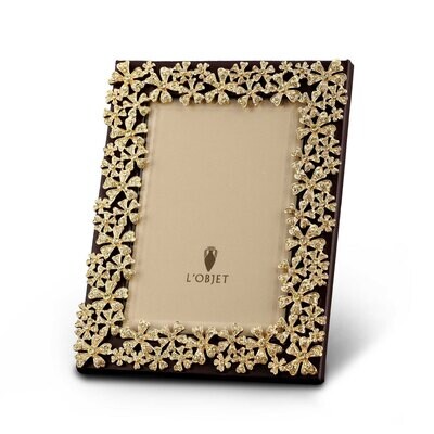 L&#39;Objet Garland 5 x 7 Inch Gold with Yellow Crystals Picture Frame, MPN: F7001M, 878365003895