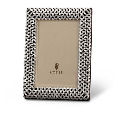 L&#39;Objet Braid 8 x 10 Inch Platinum Picture Frame, MPN: F3500L, 878365004410