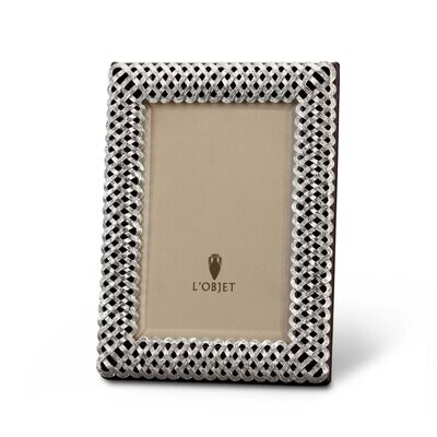 L&#39;Objet Braid 5 x 7 Inch Platinum Picture Frame, MPN: F3500M, 878365004427