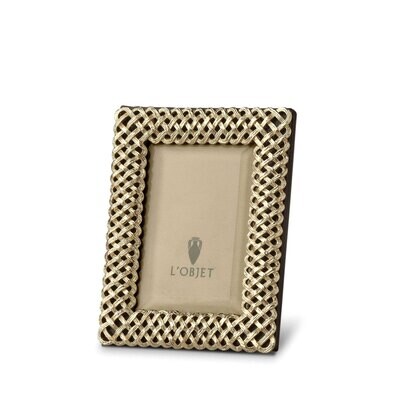 L&#39;Objet Braid 2 x 3 Inch Gold Picture Frame, MPN: F3600XS, 878365008920