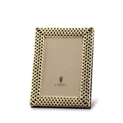 L&#39;Objet Braid 4 x 6 Inch Gold Picture Frame, MPN: F3600S, 878365004342