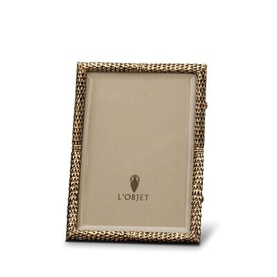 L&#39;Objet Scales 4 x 6 Inch Gold Picture Frame, MPN: F3400S,