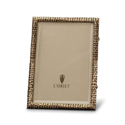 L&#39;Objet Scales 5 x 7 Inch Gold Picture Frame, MPN: F3400M,