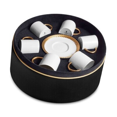 L&#39;Objet Corde Gold Espresso and Saucer Set of 6 CR256, MPN: CR256, 816279018987