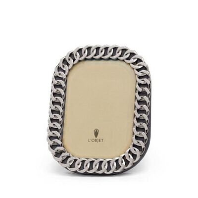 L&#39;Objet Cuban Link Picture Frame 4 x 6 Inch F4100S, MPN: F4100S, 810009642992