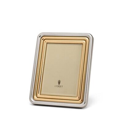 L&#39;Objet Concorde Picture Frame 4 x 6 Inch Gold Platinum F4203S, MPN: F4203S, 810009643029