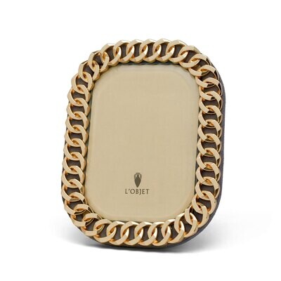 L&#39;Objet Cuban Link Picture Frame 8 x 10 Inch Gold F4101L, MPN: F4101L, 810009642985