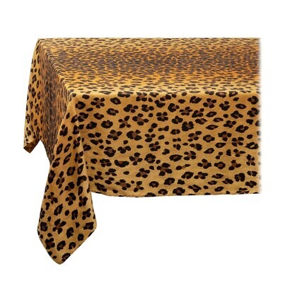 L&#39;Objet Linen Sateen Leopard Tablecloth Large Natural LN5521, MPN: LN5521,