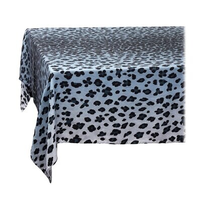 L&#39;Objet Linen Sateen Leopard Tablecloth Medium Blue LN5620, MPN: LN5620,