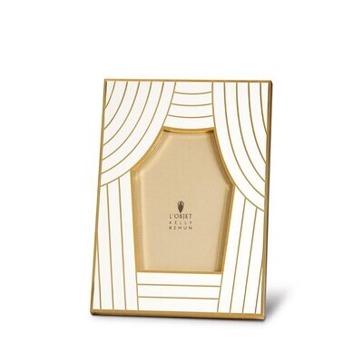 L&#39;Objet Kelly Behun Curtain Up Picture Frame 4 x 6 Inch F6801S, MPN: F6801S,