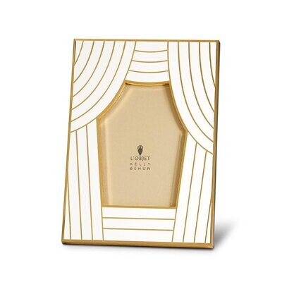 L&#39;Objet Kelly Behun Curtain Up Picture Frame 5 x 7 Inch F6801M, MPN: F6801M,