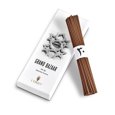 L&#39;Objet Grand Bazaar No. 30 Incense 60 Sticks Square Holder Brown HFI20, MPN: HFI20, 810009644460