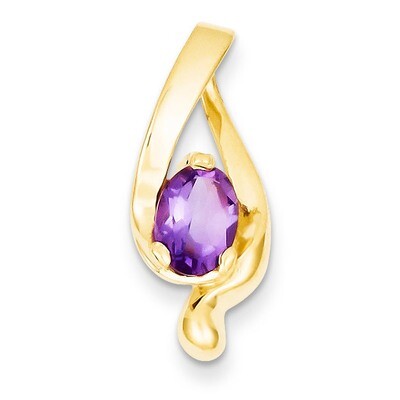8x6mm Oval Amethyst slide 14k Gold XS197AM, MPN: XS197AM, 883957270340